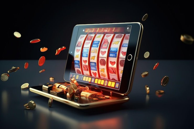 Pengguna membaca syarat promosi di ponsel